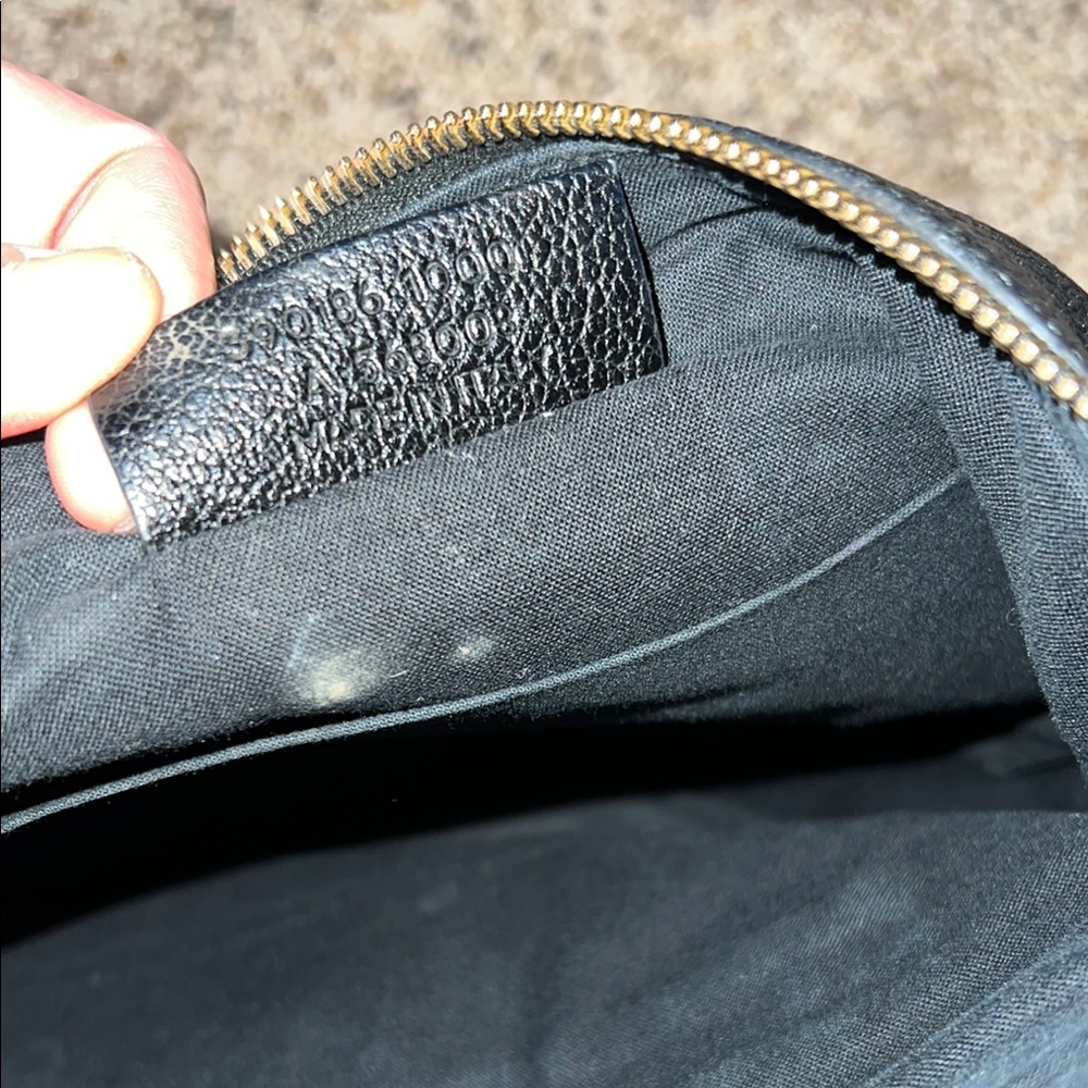 1890Black Leather Clutch with Gold Accents - Picture 6 of 6